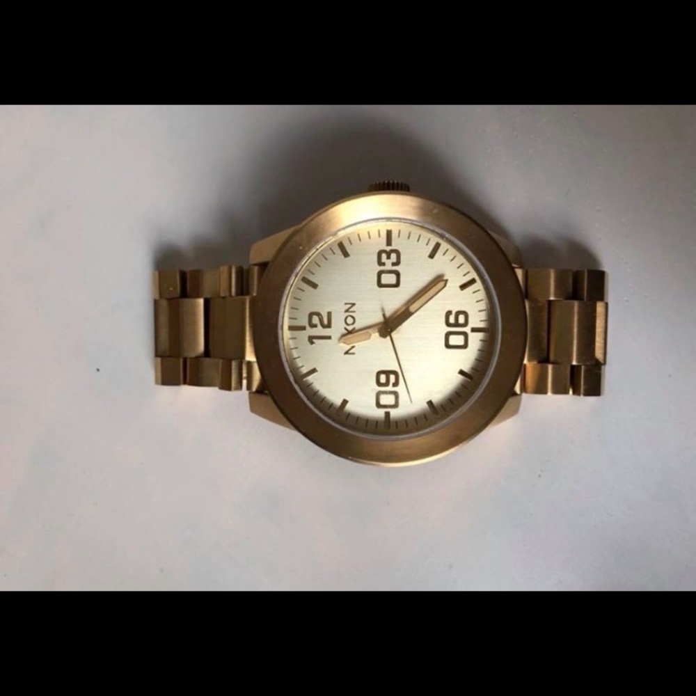 Gold Nixon corporal watch